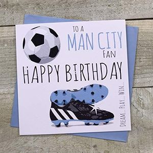 White Cotton Cards Verjaardagskaart ""Manchester Man City
