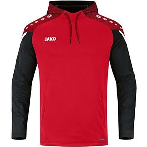 JAKO Pullover met capuchon, performance, rood/zwart, maat XL, heren, rood/zwart, maat XL, Rood/Zwart