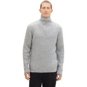 TOM TAILOR 1039711 Sweatshirt voor heren, Grijs gemêleerd 12035