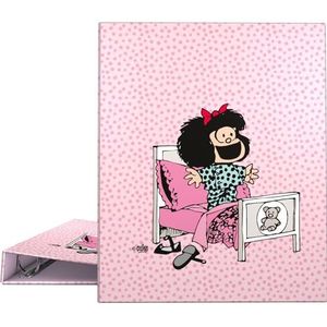 Grafoplás Mafalda Morning ringband A4 | 4 gemengde ringen 25 mm | Soft Touch | FSC-gecertificeerd | Hardcover | Perfect schoolmateriaal