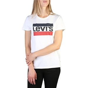 Levi's The perfect Tee Sportswear Logo white G, T-shirt voor dames (1 stuk), Wit (Sportswear Logo Wit 0297)