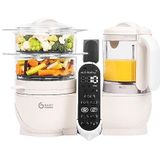 Babymoov Nutribaby (+), multifunctionele babyrobot, 6-in-1, zachte stoomkoker, mixer, ideaal voor batchcooking, BPA-vrij, mineraal beige