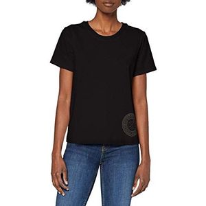 Calvin Klein Dames T-shirt met ronde hals, zwart.