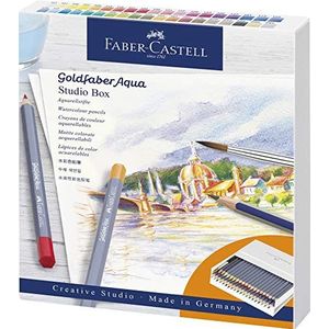 Faber-Castell Goldfaber Aqua 114616 aquarelstiften met accessoires, meerkleurig, 38 stuks