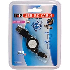 T'nB CIUS032787 USB 2.0 / Mini USB-kabel 5 Pin 0,8 m