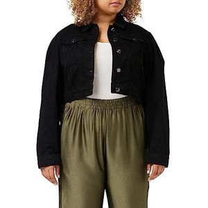CITY CHIC Veste en jean JKT Mod pour femme, Noir, 42-grande taille