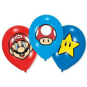 Amscan 9901999 latex ballonnen Super Mario Bros 6 stuks