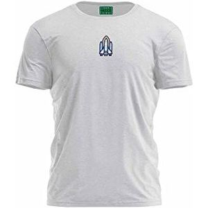 Bona Basics, Impression numérique, T-shirt basique pour homme, 70% coton, 30% polyester, gris, décontracté, hauts pour homme, taille : M, gris, M