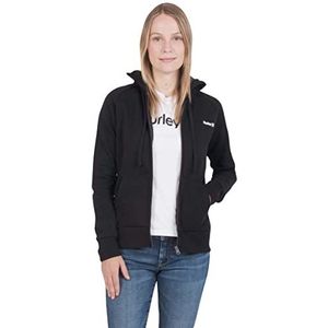 Hurley Oao Hoodie met rits voor dames, zwart.