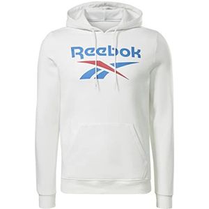 Reebok Heren sweatshirt met Big Stacked logo, Wit.