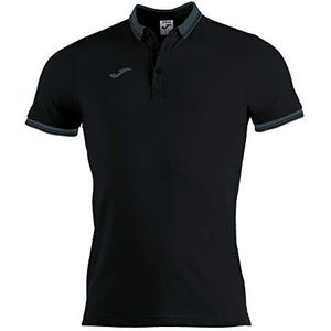 Joma Bali Ritter Poloshirt voor kinderen, zwart.