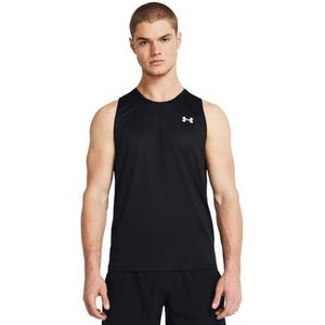 Under Armour Technische tanktop T-shirt heren, Zwart/Wit