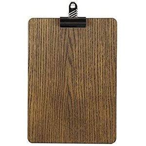 Chalkboards UK A4 houten plank met afneembare clip, bruin, 240 x 325 mm