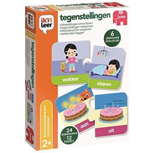 Jumbo Spel Ik Leer Tegenstellingen - Geschikt voor 2 jaar en ouder - 6 spelletjes - 12 puzzels met 24 tegenstellingen