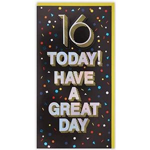 Clintons: Type On Black With Confetti, 16e verjaardag, 121 x 229 mm