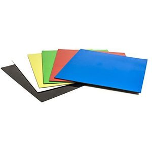 Pavo Magneetplaat 15 x 15 cm voor het maken van je magnetische oppervlakken, set van 6 platen, meerkleurig