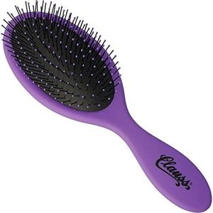Clauss Wash & Brush haarborstel voor lang haar, met luchtkussen en flexibele nylon haren, 70 g, violet/zwart