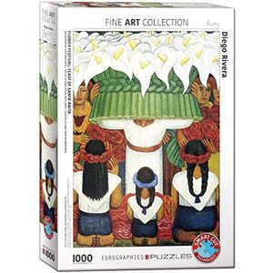 EuroGraphics Puzzel 1000 stukjes Diego Rivera - La fête des Fleurs "", meerkleurig