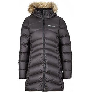 Marmot Lange jas voor dames, donsindex 700, zwart.