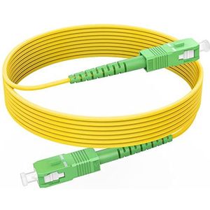 RamboCables 7 m SC/APC naar SC/APC, LWL Simplex Patchkabel 9/125µm, Singlemode Glasvezel kabel voor FTTH (Fiber to The Home)