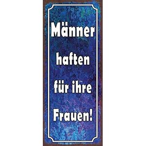 Schatzmix Wandbord voor dames, metaal, motief signs, meerkleurig, 27 x 10 cm