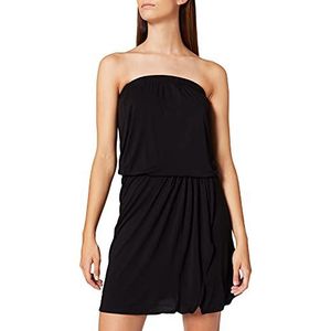 Urban Classics Dames viscose shorts hoofdband jurk casual jurk dames (1 stuk), zwart.