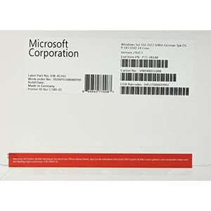 Microsoft Windows Server 2022 uur x64 24Core [DE] DVD
