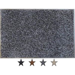 oKu-Tex Deurmat ""Eco-Dry"" grijs katoen gerecycled rubber voor binnendeur, hal, antislip, 60 x 90 cm