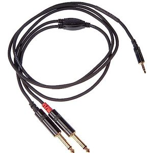 CORDIAL CABLES Y-kabel met bretel, stereo-mini-jack/2 mono-aansluiting, 1,5 m, Essentials mini-jack/jack