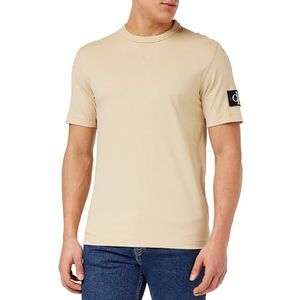 Calvin Klein Jeans Badge Regular T-shirt Gebreide Tops S/S Heren, Heet zand