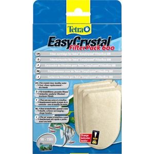 Tetra EasyCrystal 600 filterfilters voor EasyCrystal binnenfilter, geïntegreerde timestrip, geeft verandering aan, geschikt voor aquaria van 50 tot 150 liter