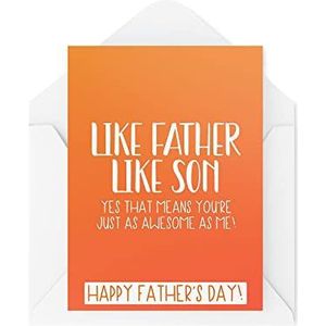 CBH1021 Grappige vaderdagkaarten met opschrift ""Like Father Like Son Just As As Me