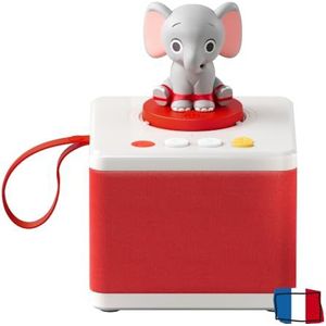 FABA – Verhalenverteller Wit – Franse taal – Verteller voor kinderen, audioluidspreker met geluidspersonage ELE de olifant, educatief spel met verhalen en liedjes, kinderen van 0-6 jaar