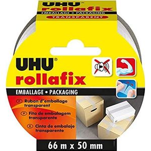 UHU Rollafix plakband, transparant, 66 m x 50 mm