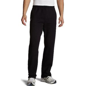 Russell Athletic Men's Dri-Power Open Bottom Sweatpants met zak, zwart.