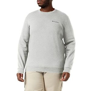 Champion Legacy Classic Small Logo Crewneck Pullover voor heren, lichtgrijs gemêleerd