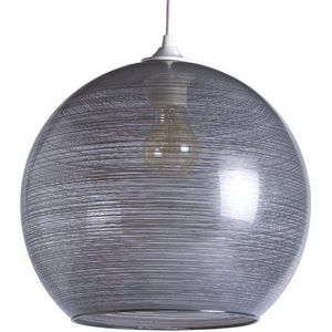 Hanglamp Shadow Wave grijs, hanglamp, glas, 75 W, grijs, ø 30 x H 30 cm