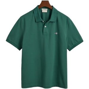 GANT Reg Shield Ss Pique Poloshirt voor heren, Woody Green