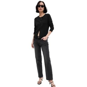 GAP Damesvest met ronde hals, True Black, maat M, True Black., M, True Black., M