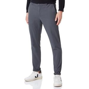 SELECTED Heren Onsmark Slim Tapered Dobby 0140 Herenbroek, Grijs gestreept