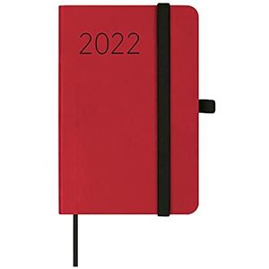 Finocam Flexi Lisa Agenda 2022, weekoverzicht, oktober 2021 tot december 2022 (15 maanden), klein, F2, 82 x 127 mm, rood