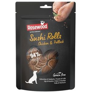 Rosewood Sushi Rolls met kip, hondensnoepjes, 100 g