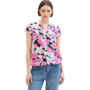 TOM TAILOR Damesblouse 1035245, 35290 - Roze kleurrijk bloemendesign