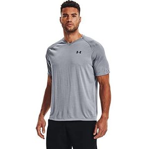 Under Armour Heren Korte Mouwen, Staal (035)/zwart, M, Staal (035) / zwart