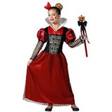 Atosa Kostuum koningin harten meisjes kinderen rood 7 tot 9 jaar