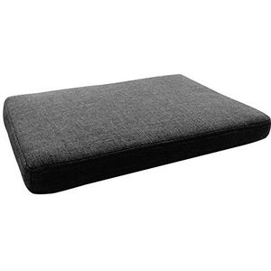 Trendteam Smart Living Zitkussen, garderobeszitbank, decoratief kussen, schoenenbank, zitkussen voor garderobeszitbank, schoenenbank, 49 x 5 x 32 cm, grijs met ritssluiting en wasbaar op 30 °C