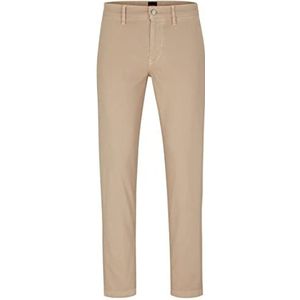 BOSS Schino-Taber-1 Herenbroek van katoenmix, honingraatpatroon, Beige