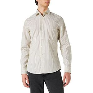 Seidensticker Zakelijk overhemd voor heren, slim fit, Kent kraag met lange mouwen, 100% katoen, Geel.
