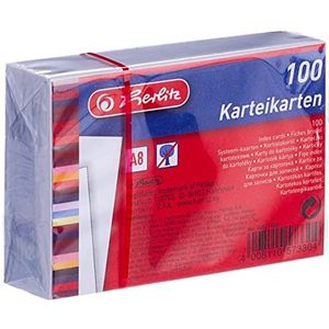 herlitz Systeemkaarten A8, blanco, wit, 100 stuks