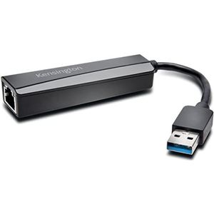 Kensington Ethernet-adapter USB 3.0 naar Gigabit Ethernet 10/100/1000 (K33981WW) zwart